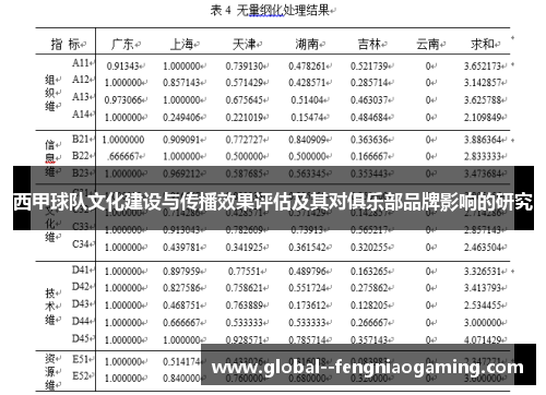 西甲球队文化建设与传播效果评估及其对俱乐部品牌影响的研究 西甲球队文化建设与传播效果评估及其对俱乐部品牌影响的研究